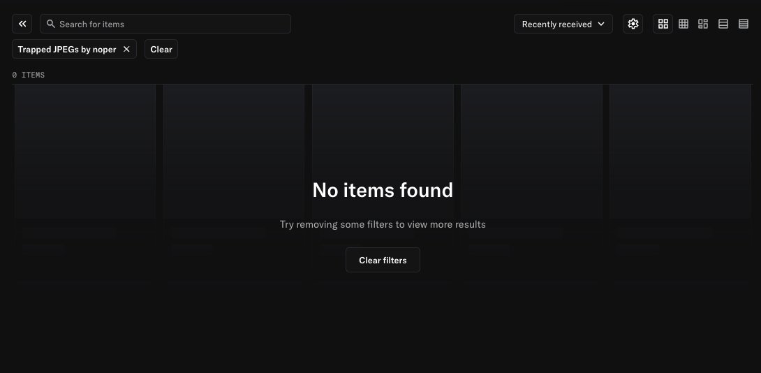calmanxx's tweet image. Trapped JPEGs showing up weirdly on OS btw... they are basically unfindable which is not great... just fyi in case you wanted to flag