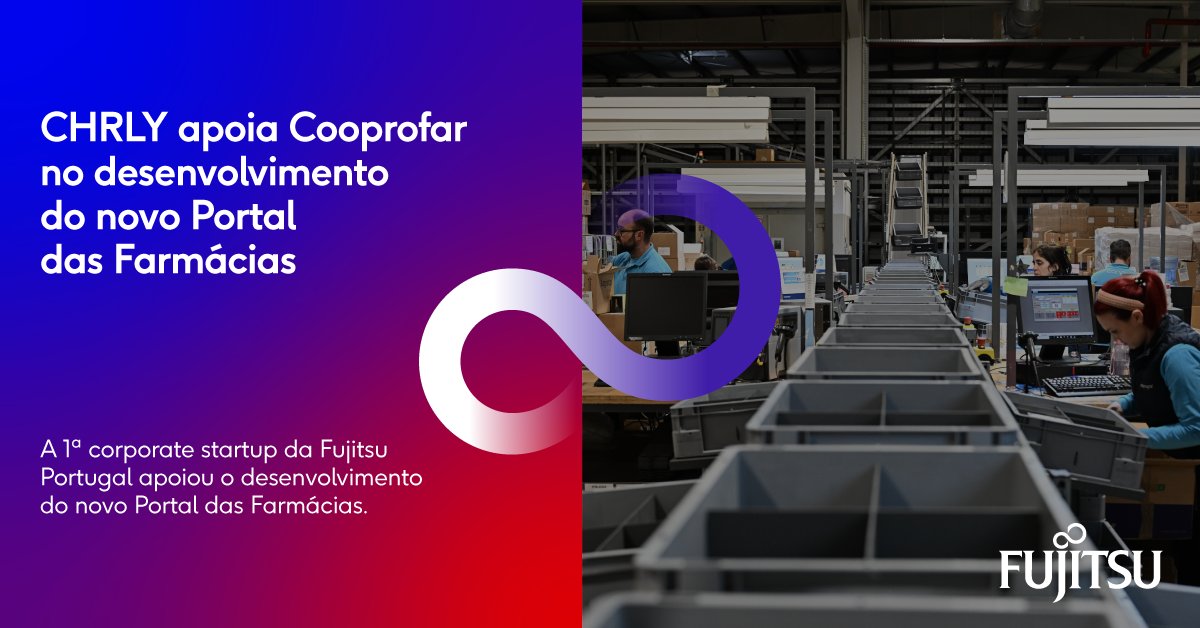 A CHRLY Portugal, primeira corporate startup da Fujitsu Portugal, apoiou o desenvolvimento do novo Portal das Farmácias da Cooprofar, uma das maiores distribuidoras da área farmacêutica em Portugal, para dinamizar e renovar o seu Portal das Farmácias: okt.to/Xd96iH