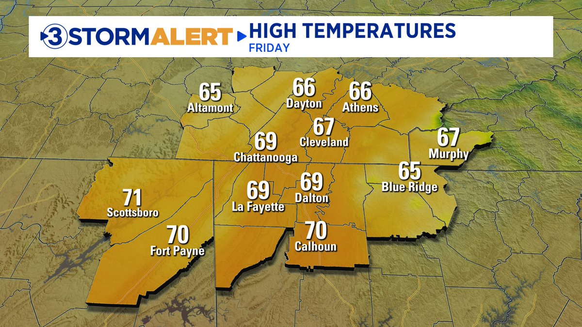 Cool, crisp fall weather through Saturday.  Clouds Sunday.  Rain Sunday night through Monday.  Spotty showers Tuesday.  Rain Wednesday afternoon.  Clearing Thursday, though a light wintry mix is possible above 2000' in the NC mountains.  <a href="/DavidKarnes3/">David Karnes</a>