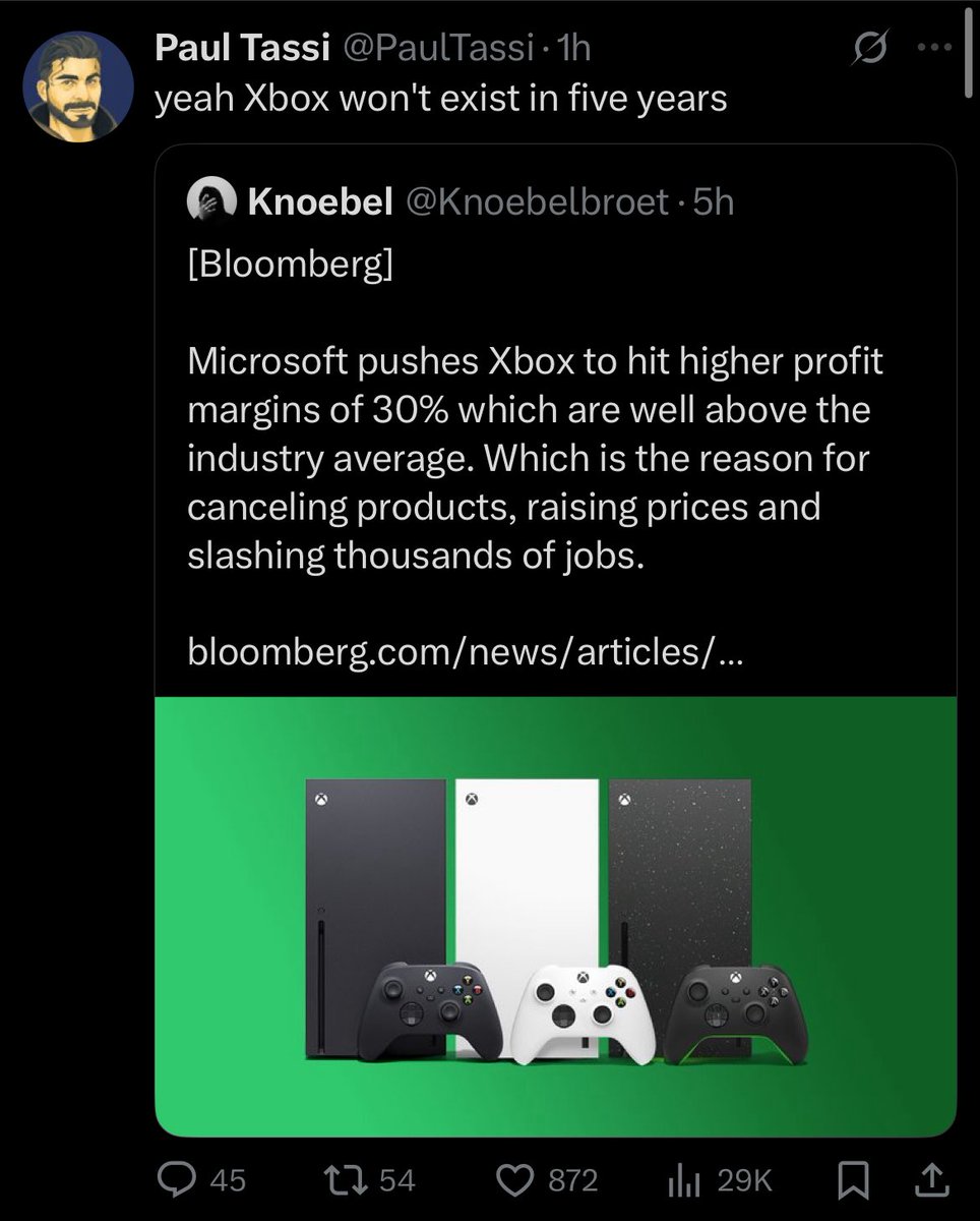Let me guess, <a href="/PaulTassi/">Paul Tassi</a> is a Playstation fanboy too huh. Anyone accurately assessing the situation somehow is out to destroy Xbox but Phil Spencer and Co aren't lol