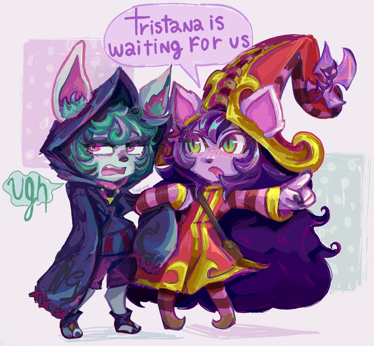 I like drawing Vex and Lulu together #ArtOfLegends