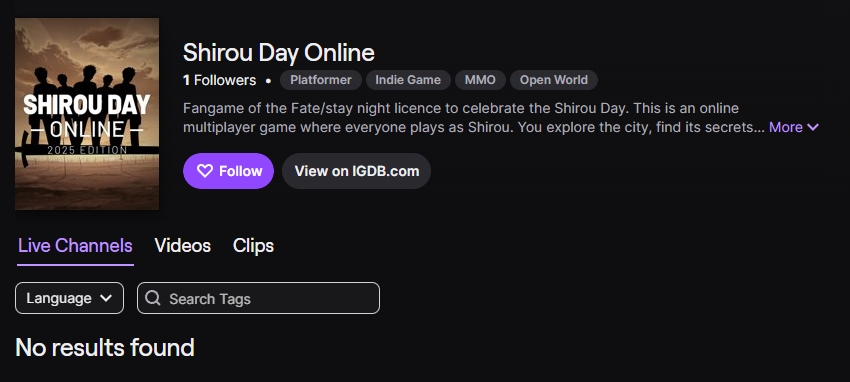Zekiel69's tweet photo. Yayyyy, Shirou Day Online is now on twitch!
Well, it's maybe a bit too late... But there's always next year, right? #ShirouDay https://t.co/Sk9zIAvzgh