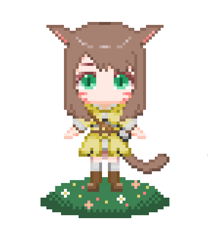 pipinian's tweet photo. 最近ドット絵がマイブームっぴ！
今回は頭身低め🐣

#FF14　#ドット絵 https://t.co/fE97nZQw67