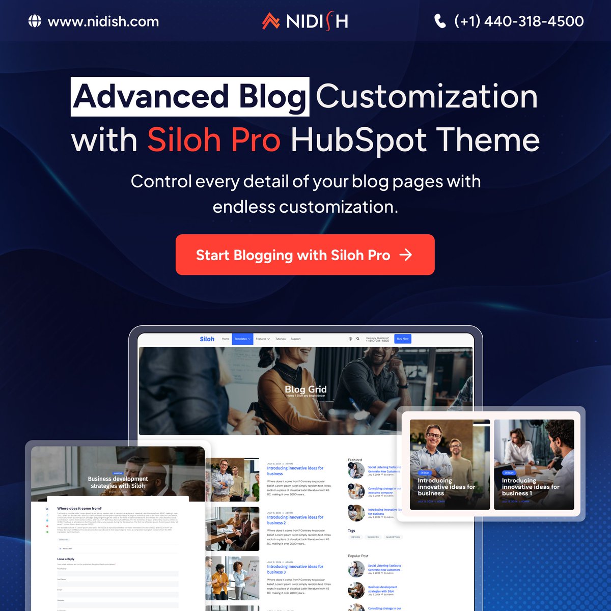 LlcNidish's tweet image. 🚀 Customize every detail of your HubSpot blog with Siloh Pro — the theme made for flexibility, performance &amp;amp; creativity.

Start blogging smarter today 👉 hubs.ly/Q03PTS6d0

#HubSpot #HubSpotTheme #SilohPro #HubSpotCMS