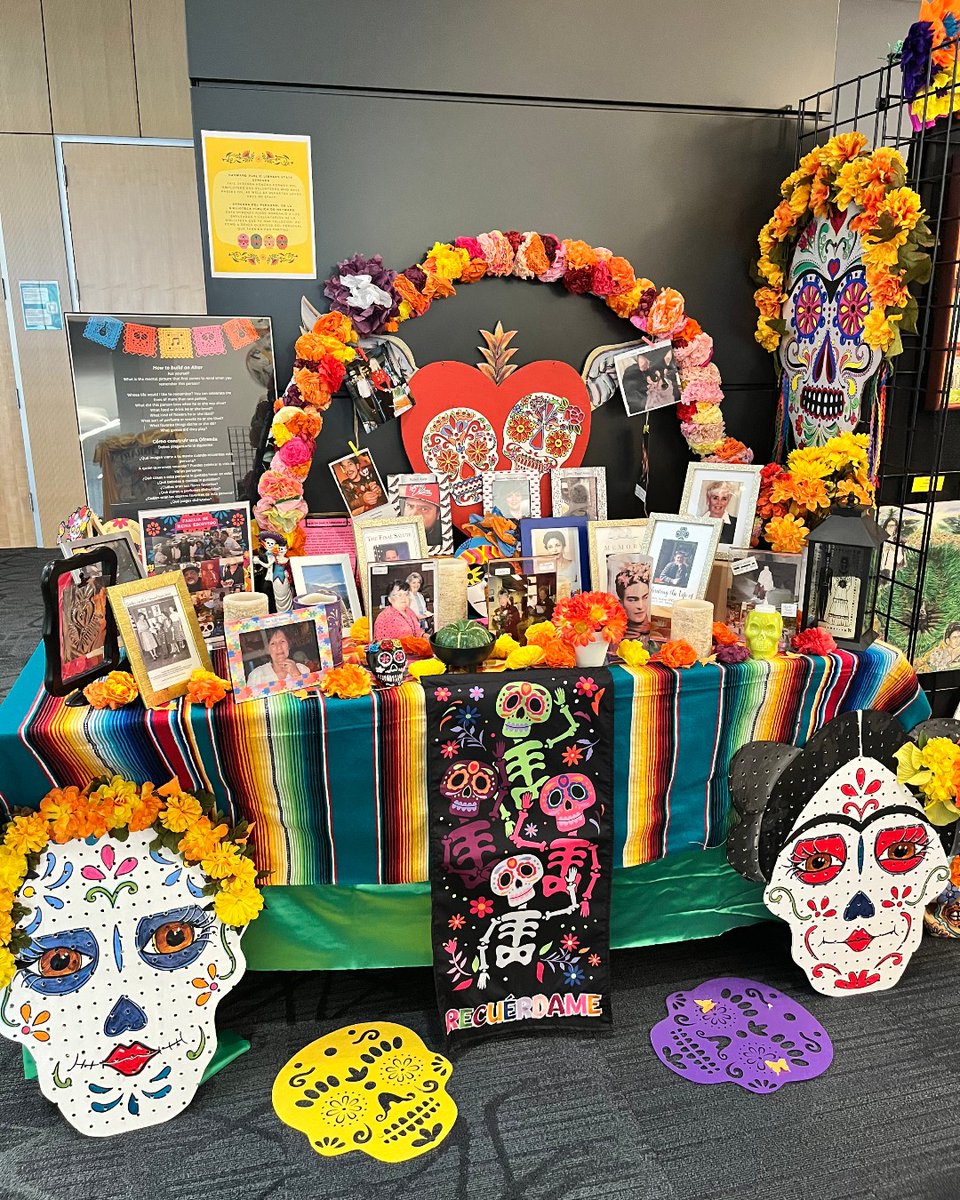 HaywardLibrary's tweet image. Día de los Muertos exhibition inspired by Frida at the Downtown Library, 2nd floor, is brought to you by the Hayward Arts Council. Photos displayed in our ofrenda (altar) honor loved ones who have passed on. On display until November 8. 

hayward-ca.gov/public-library…