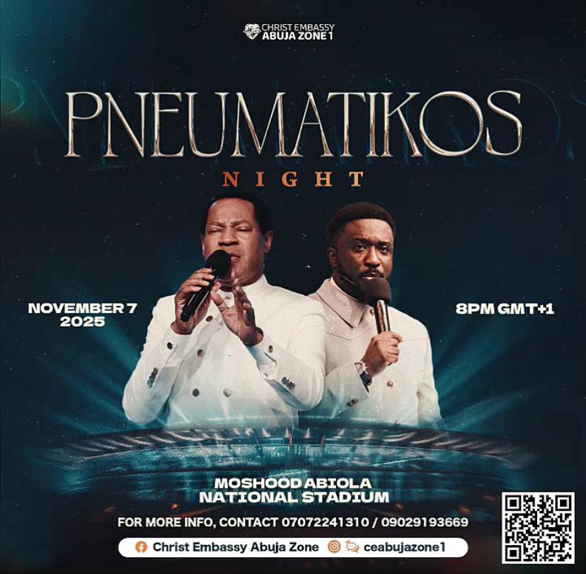 KingdomMemes_hq's tweet image. Something extraordinary is happening in Abuja this November 7th. It’s more than a gathering — it’s a divine encounter!

Register Now pneumatikosnight.com/register/

Chat or call 08144788622 or 09071258889

#PneumatikosNight #CEAbujaZone1 #PastorEnoch #PastorEnochMessages #Christembassy