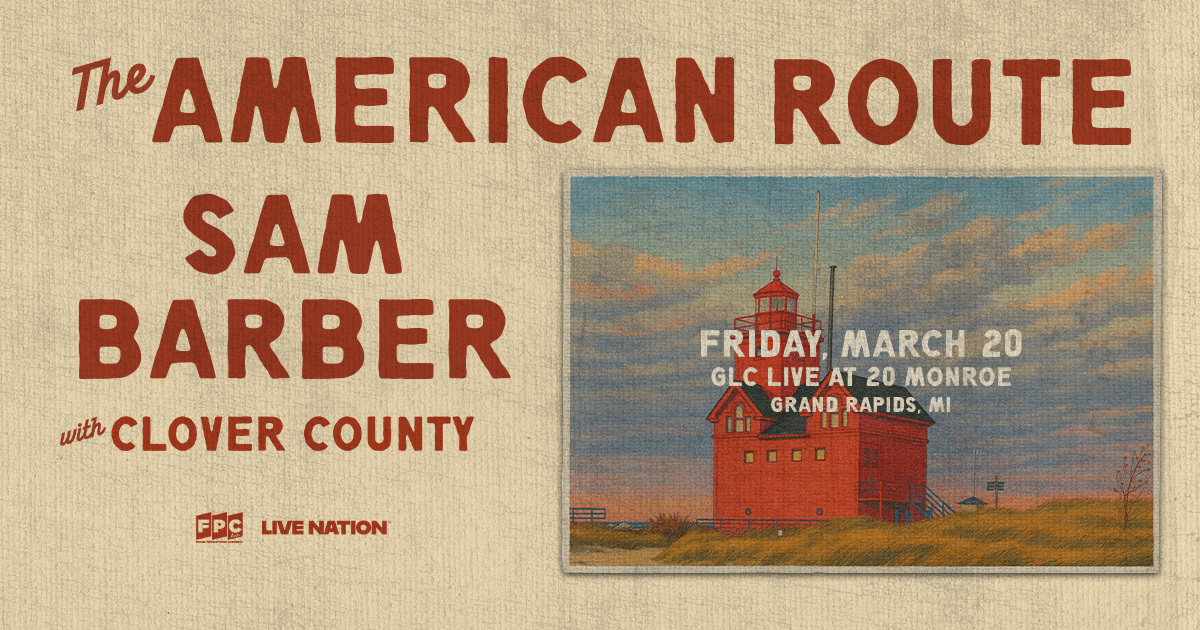 NEW ANNOUNCE INCOMING!! 👋🏼
✨ Sam Barber
🎤 Special Guest: Clover County
📅 Friday, March 20
🎫 Venue presale starts Wednesday, October 29 at 10AM  (code: GR25) livemu.sc/43z0y6v
▶️ On Sale Friday, October 31 at 10AM