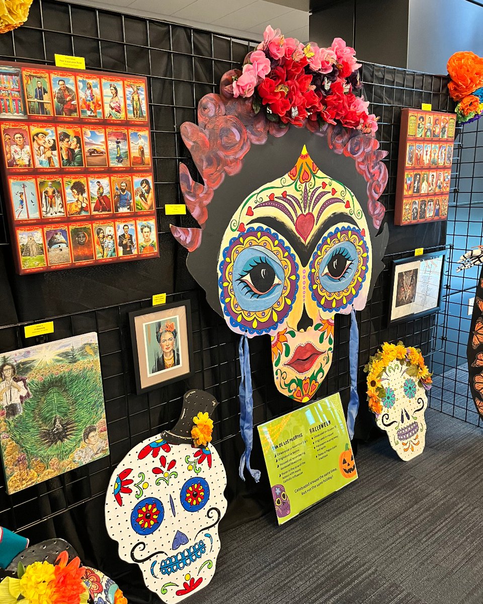 HaywardLibrary's tweet image. Día de los Muertos exhibition inspired by Frida at the Downtown Library, 2nd floor, is brought to you by the Hayward Arts Council. Photos displayed in our ofrenda (altar) honor loved ones who have passed on. On display until November 8. 

hayward-ca.gov/public-library…