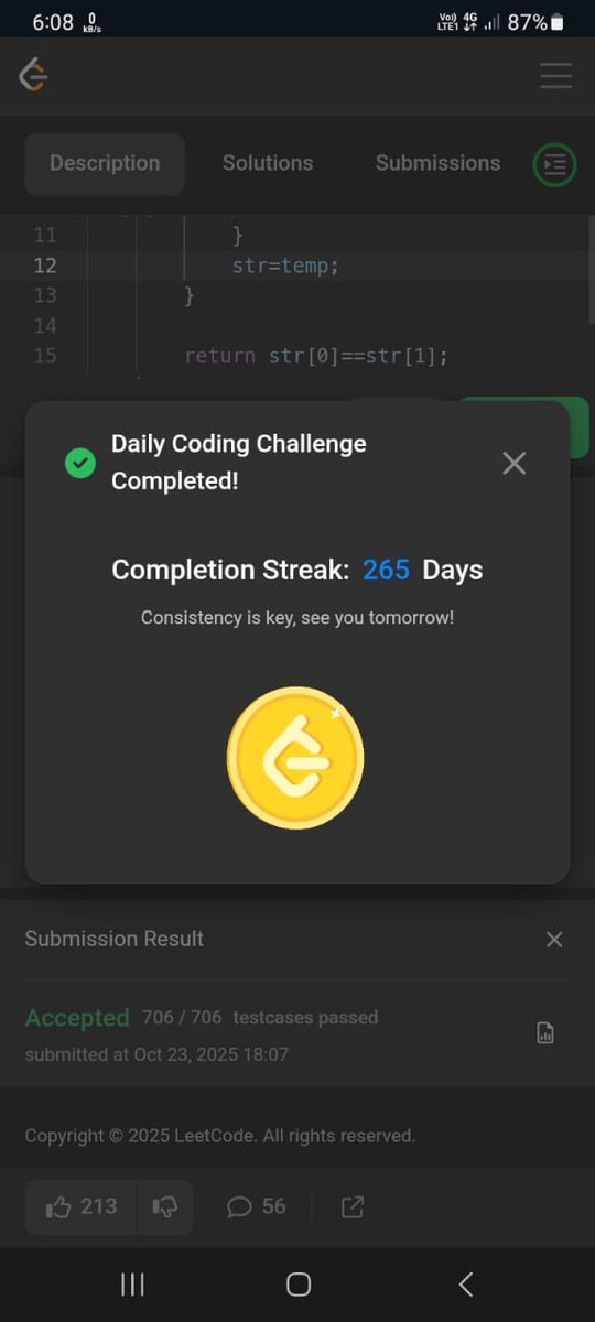 mystic_decoder's tweet image. Day 116                                               
- Leetcode potd
(Travelled today, had to got out)   
Do connect and join the grind! 🔥 
#nDaysOfCode #MERNStack #DSA #BuildInPublic #CodingJourney
