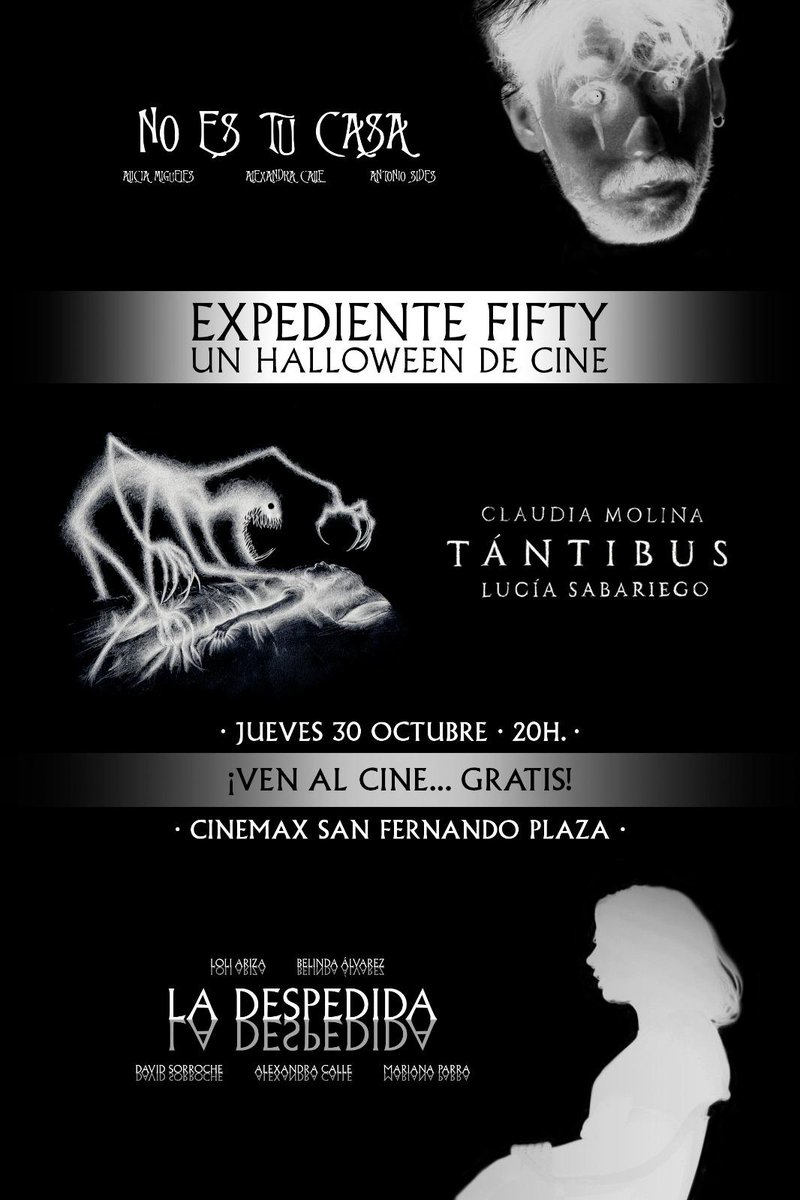 estudiofifty's tweet photo. ¡En Estudio Fifty estamos de estreno!  

El próximo día 30 de octubre a las 20:00 h en las salas Cinemax del @CCSfdoPlaza estrenaremos nuestros últimos cortometrajes. 

¡No olvidéis que la entrada es gratuita hasta completar aforo! ¡Os esperamos, no podéis faltar! https://t.co/ZB5lbO1Bhk