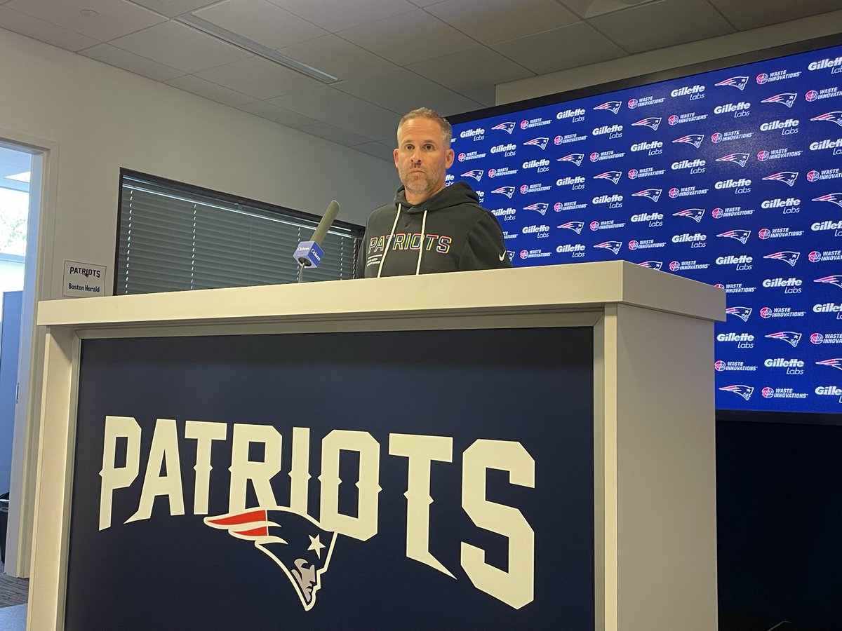 Josh McDaniels on Drake Maye sliding and his decision-making when scrambling: “Making sure he’s available for the team is the priority.” 