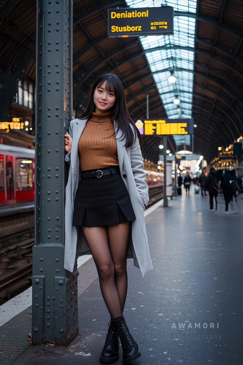 2022Awa's tweet image. 🚃
#departure #aiportrait #aiphotography #aigravure #aigirl #photoshop #lightroom #photorealism #firefly #imagen4