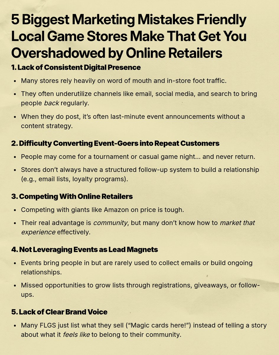 jeremyalanmac's tweet image. Is your Friendly Local Game Store growing cobwebs? Struggling to complete with ebay? Shoot me a DM! I&apos;d love to hear what you&apos;re working on and send over some ideas.