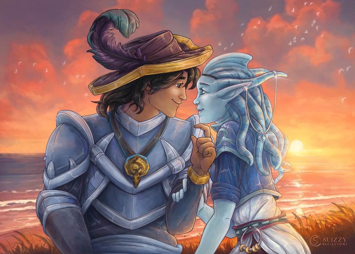 Even if the stars reset, my heart would still know you.

Illustration for <a href="/RsArtCommunity/">RuneScape Art Commmunity</a> member Aeternus Lux - their character and Boni ❤️ 

#RuneScape #Illustration #DigitalArtist #artoftheday #fantasyart