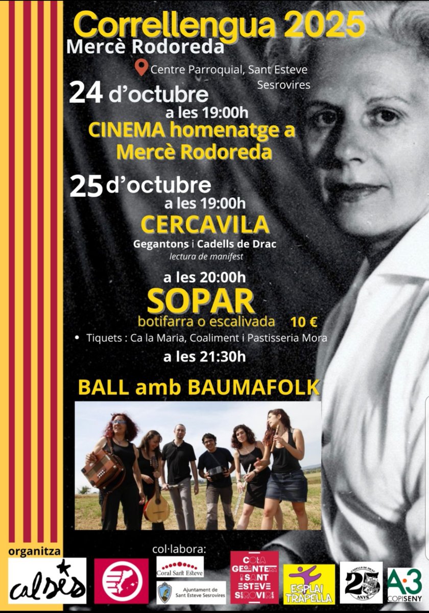 Demà i dissabte el #Correllengua25 farà parada a Sant Esteve Sesrovires!

El nucli de la CAL del municipi ha organitzat un programa molt complet al voltant del cinema i la cultura popular. 

No us ho perdeu!