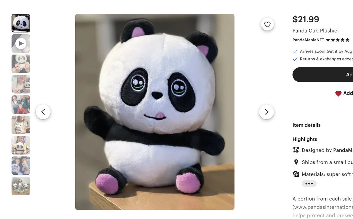 PandaMania_NFT's tweet image. GIVEAWAY
- LIKE
- REPOST
- tag a friend AND @opensea 
- Comment mainnet @ethereum address for ETH NFT
WINNER gets NFT Bamboo Shoot #4830 AND a Panda Cub Plushie
ACCESS to our Discord & Raid to Earn & @Nifty_Island Avatar/Community
Adorable cute soft squishy plushie happy…
