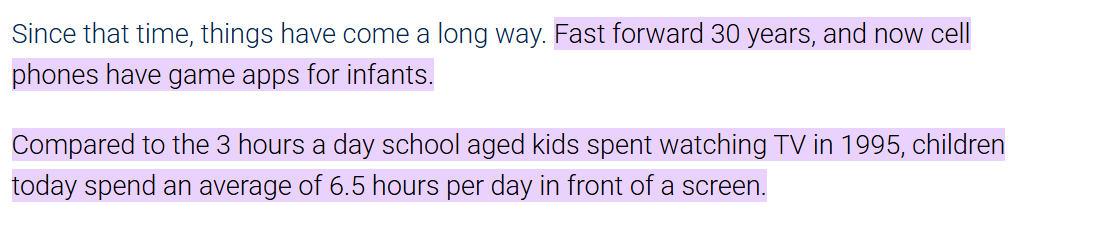 The difference is the amount of time. 

wwmedgroup.com/blog/screen-ti….