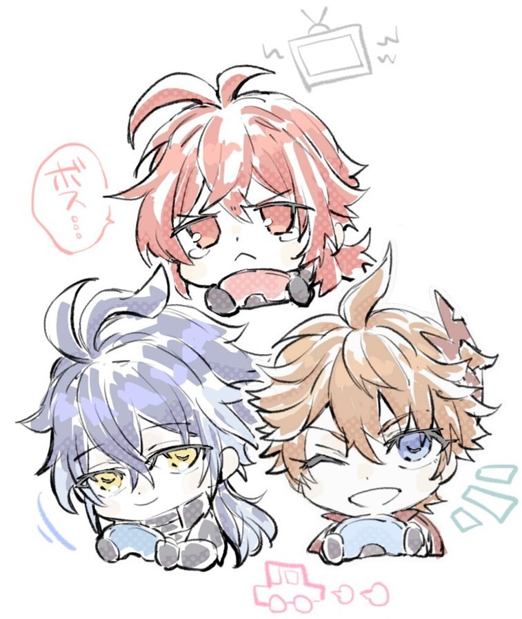 🕯さんの配信で🦉さんと🐳さんがいたのでその落書きです📺