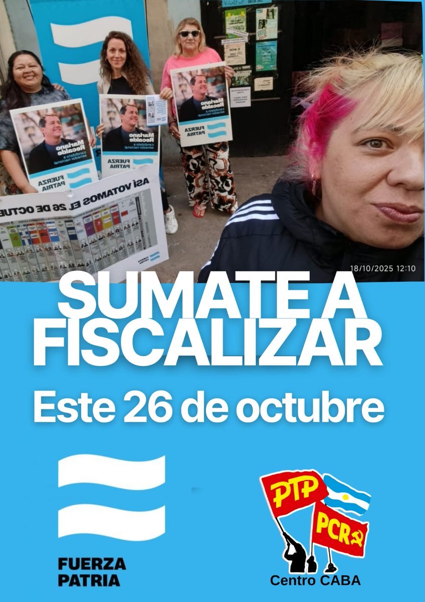 ptpcaba's tweet photo. Patria o Milei
#FuerzaPatria 
@FPatria_Ciudad https://t.co/FCPSvyxTmE