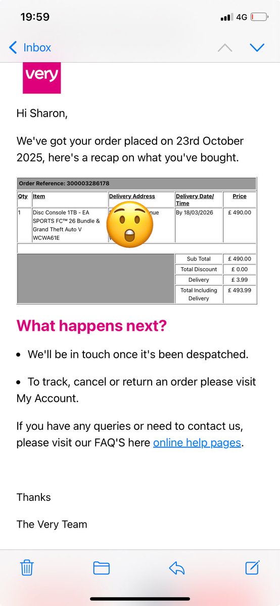 mzshal's tweet photo. So I’ve just done a thing….
Got myself all excited and then saw that delivery date!! 🫣🫣
#thewaitisreal #gamergirl https://t.co/AqQc6WnyTm