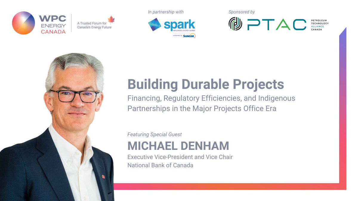 Please welcome Michael Denham, Executive Vice-President and Vice Chair of the <a href="/nationalbank/">National Bank</a>, to our 𝗕𝘂𝗶𝗹𝗱𝗶𝗻𝗴 𝗗𝘂𝗿𝗮𝗯𝗹𝗲 𝗣𝗿𝗼𝗷𝗲𝗰𝘁𝘀 𝗽𝗮𝗻𝗲𝗹 November 4th.

wpccanada.com/event/building…