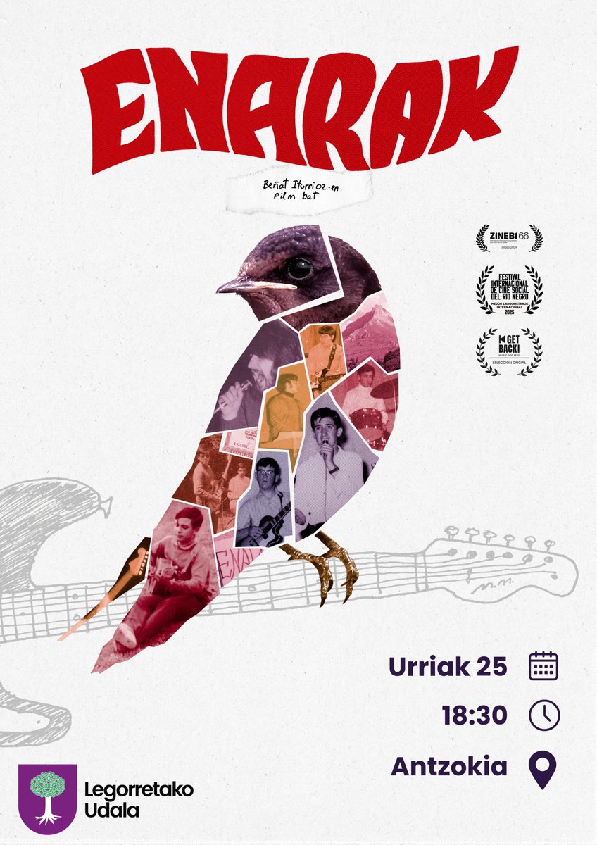 📍 Enarak dokumentalaren proiekzioa larunbatean.

ℹ️ labur.eus/ys1yp7pr

#Legorreta
