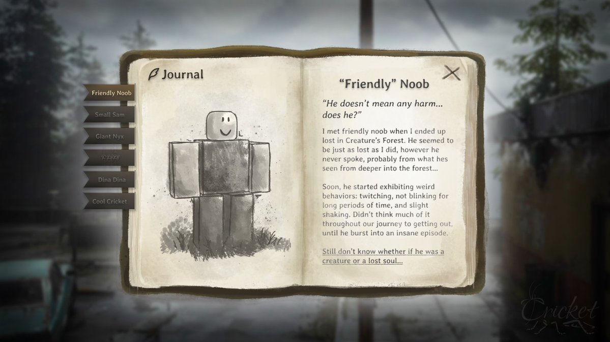 cricketrblx's tweet image. 📔 Hand-Drawn Journal UI 🔖
⤷ Inspired by #silenthillf

❤️ &amp;amp; 🔄 It&apos;s free and helps me a lot!

[ #Roblox #RobloxUI #RobloxDev #robloxart #RobloxDevs ]