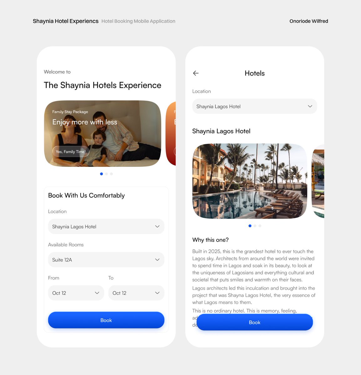 wfddesigner's tweet image. A simple-to-use booking app for hotels 🏨