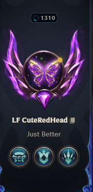 MASTER EN DEFIS ça y'est youpii j'ai un beau joyau avec un profil tout violet mtn
