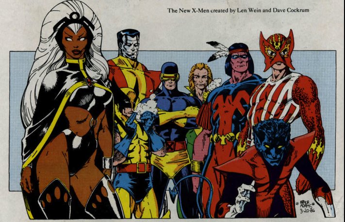 kiyomimilan's tweet image. i think people forget this lineup sole purpose was to push diversity bc the original xmen was flopping, the new characters completely revived the brand and became more popular than the original 5. imagine xmen without storm, wolverine, colossus and nightcrawler bc “diversity bad”