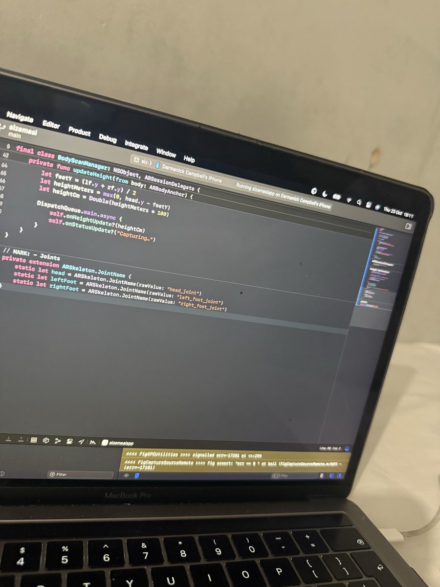 Darmanick2's tweet photo. Finally got the camera scan set up had to go and buy a MacBook because I didn’t know I couldn’t do Xcode on my windows lol all apart of the journey #saas #appbuilding #Entrepreneur https://t.co/2OVj7vh5Px