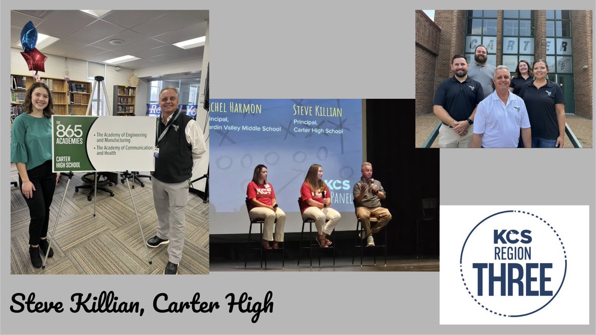 KCSReg3Director's tweet image. October is Principal Appreciation Month! 🎉 Celebrating Carter High Principal Steve Killian—25 years in administration and a true servant leader! He’s a strong champion for the 865 Academy and CHS community. Grateful for your leadership!  #KCSRegion3