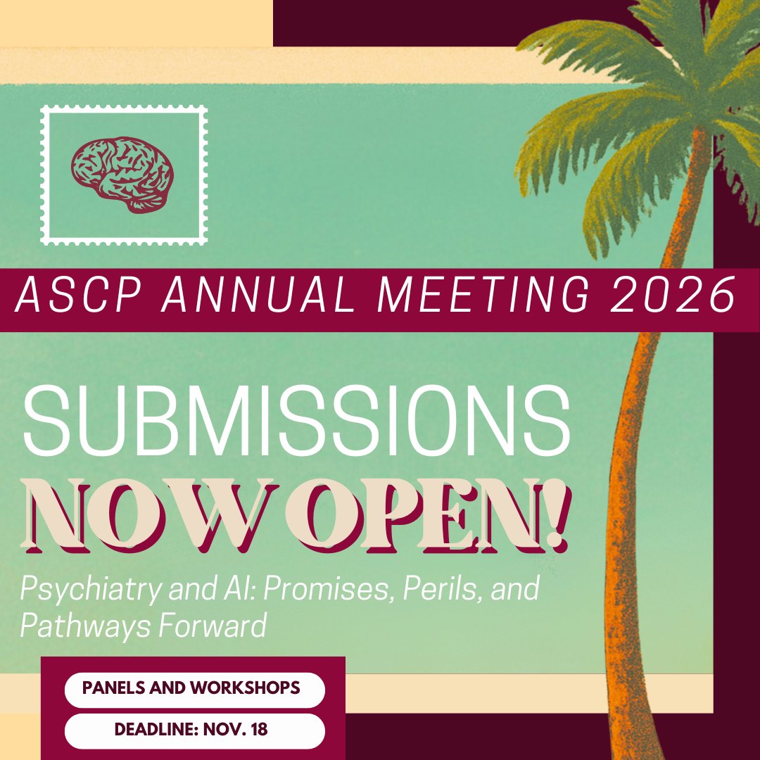 American Society of Clinical Pschopharm (ASCP) tweet media