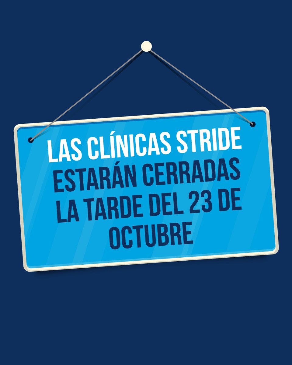 stridechc's tweet image. All our STRIDE clinics will be closed the afternoon of October 23 for staff meetings. We’ll reopen as usual the next day.
.
.
#STRIDECHC #Healthcare #STRIDECLINICS #OpeningHours