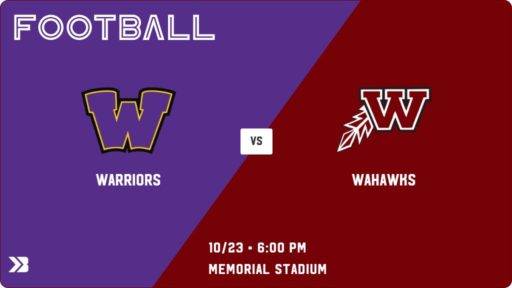 Football (Freshman) Game Day! - Check out the event preview for the The Waterloo West Wahawks vs The Waukee Warriors. It starts at 6:00 PM and is at Memorial Stadium Field. gobound.com/ia/ihsaa/footb…