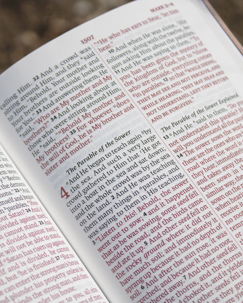 "And He was saying, “He who has ears to hear, let him hear.”” 
-Mark 4:9 

What Scripture are you reading this morning? 📖 

Featured is the PPR Red Letter Dusty Rose -Word of Hope Faux Leather