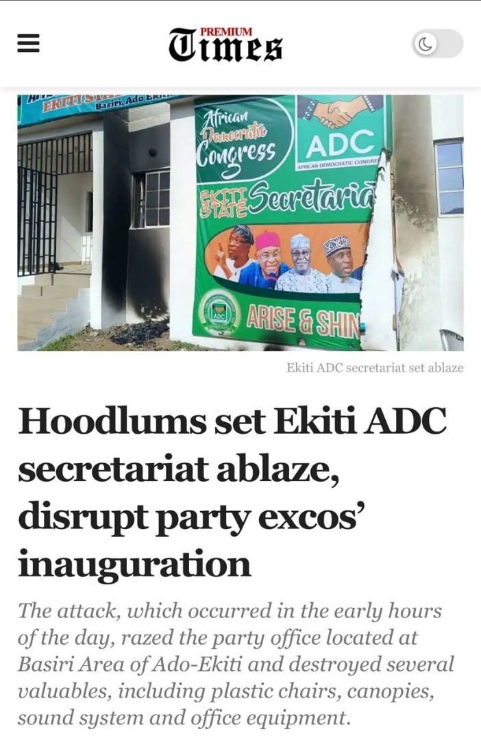 Saeed_Tech9ja's tweet image. A building goes up in flames; a party goes silent. What’s being hidden behind the smoke in Ekiti?

#EkitiDeservesBetter
#QuestionsRemain