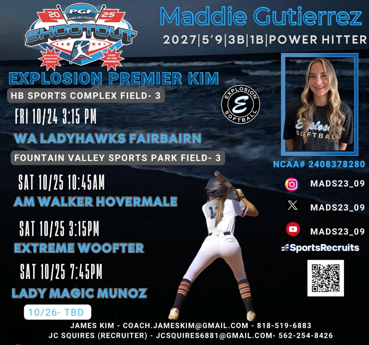 PGF Shootout Schedule