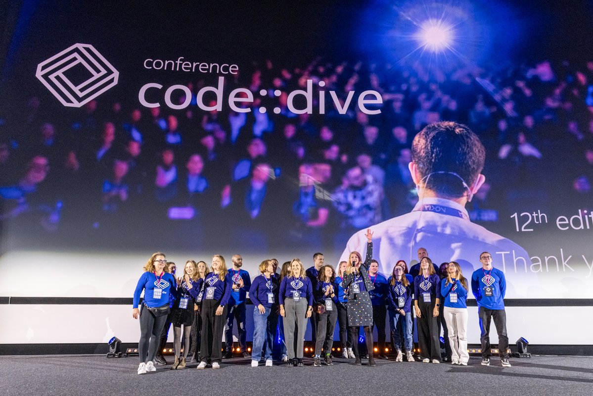 code_dive_pl's tweet image. Innovation, collaboration, and passion - codedive2025 delivered it all. Four chapters, dozens of inspiring talks, and hundreds of developers, engineers, and tech enthusiasts coming together to share knowledge and spark ideas. A huge thank you to all.