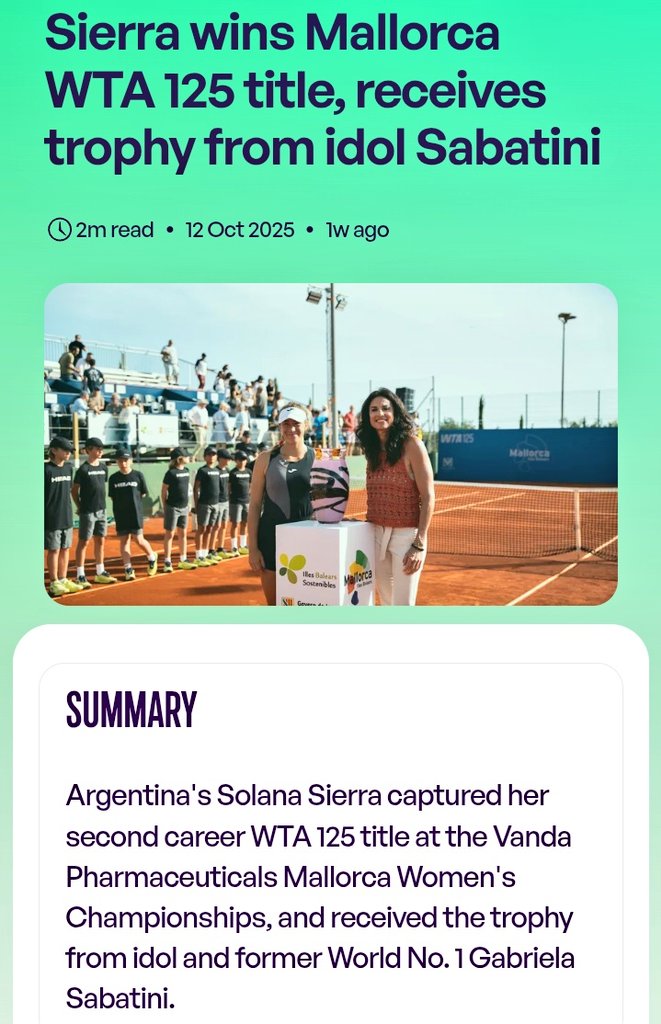 TenistasArg's tweet image. ➡️ La mismísima WTA cayó en las garras de la IA en sus resúmenes oficiales y se refieren a Gaby como ex Nº1 del mundo. 
Bienvenida la confusión 😍, pero error (y desinformación) al fin y al cabo...