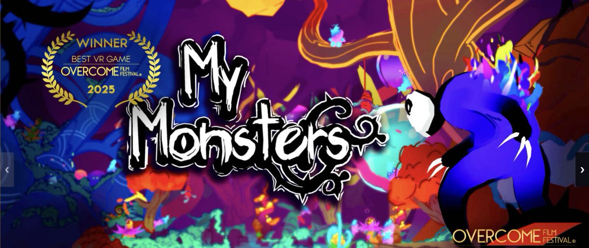 Big news! My Monsters just won Best VR Game at the <a href="/OvercomeFest/">OvercomeFilmFestival</a> 2025!

A huge thank you to everyone supporting our VR adventure. Your belief makes achievements like this possible!

#VRGame #MyMonsters #OvercomeFestival #Awards #goty2025
