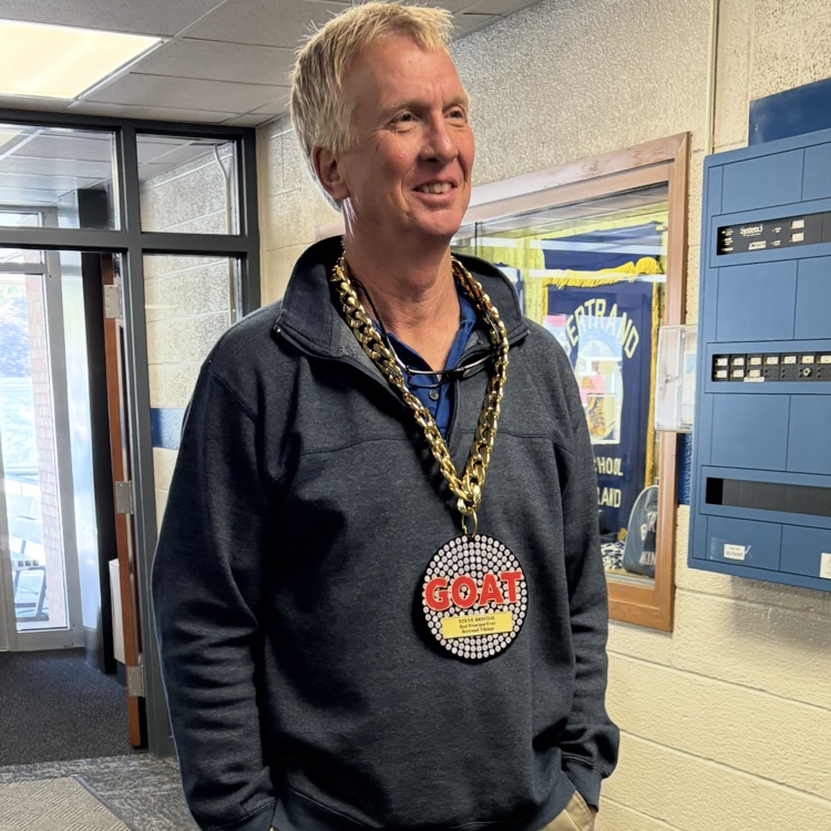 BertrandVikings's tweet photo. Happy National Principal Month to Mr. Bristol. The staff surprised him this morning and showered him with gifts &amp; good fun. Thanks for being our GOAT, Mr. Bristol! #GoVikings #VikingNation https://t.co/RJZnUTVi1A