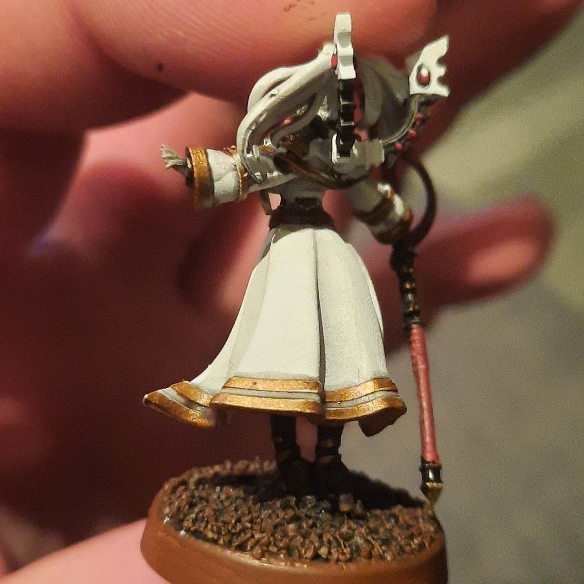 ChaosWulff's tweet photo. Made some more progress with Spiritseer Frieren, she's coming along nicely, she only really needs some more highlighting and her face then done!
#Ulthwe #Aeldari #WarhammerCommunity #Frieren #FrierenBeyondJourneysEnd #Warhammer40K https://t.co/2XCt1owYqs