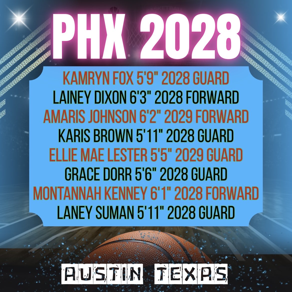 PHX 2028 is looking for one more 2028 or 2029 player 6’0” or taller for select season. Team has 3 ranked players in TX &amp; will be playing in all 4 NCAA Live periods: Dallas, Houston, Louisville &amp; Las Vegas‼️
DM this account or <a href="/codyfox/">Cody Fox</a> if interested!