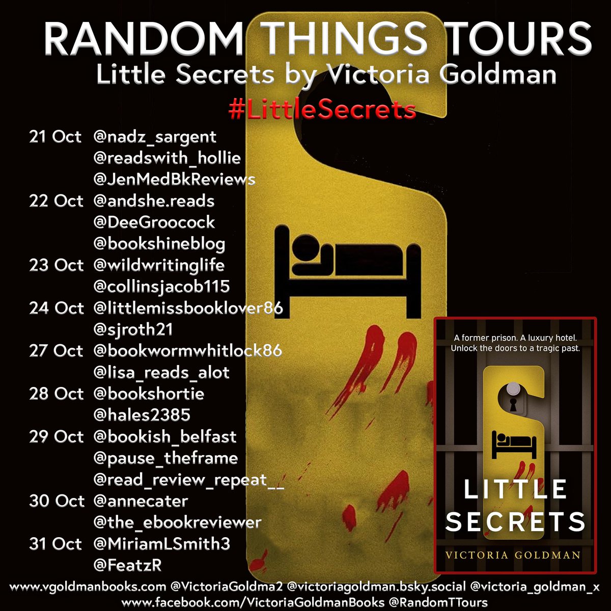 bookshineblog's tweet image. #BlogTour: Little Secrets by @VictoriaGoldma2

@RandomTTours #bookreview #bookblogger #bookshine #crime #thriller #murder #secrets #BritishMystery #prison #hotel #mystery #LittleSecrets 

bookshineandreadbows.wordpress.com/2025/10/22/blo… via @bookshineblog