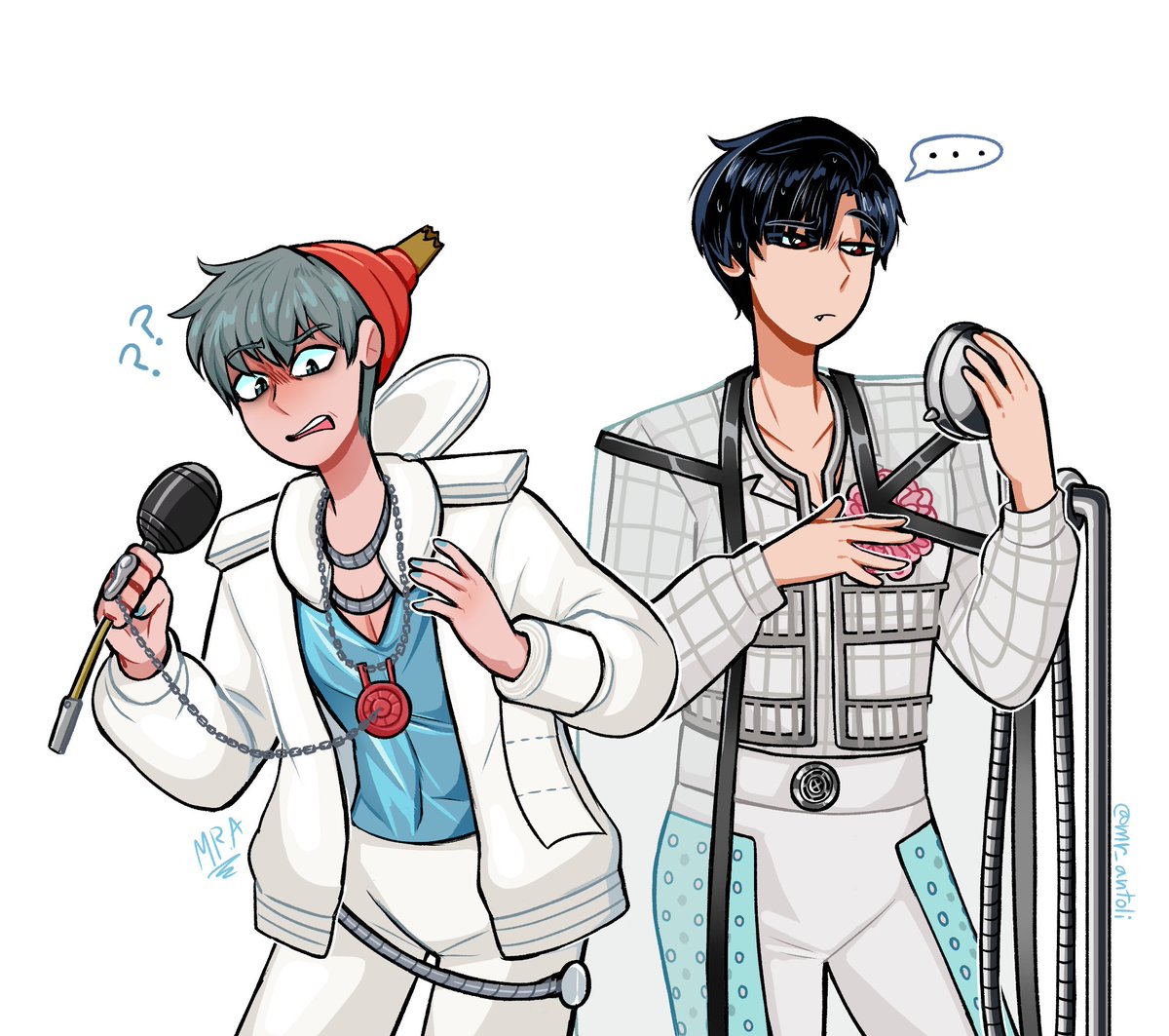 mr_antoli's tweet image. Ivantill and Goldenshower outfit swap
(* ﾟ∀ﾟ)
#dateeverythinggame #ALNST