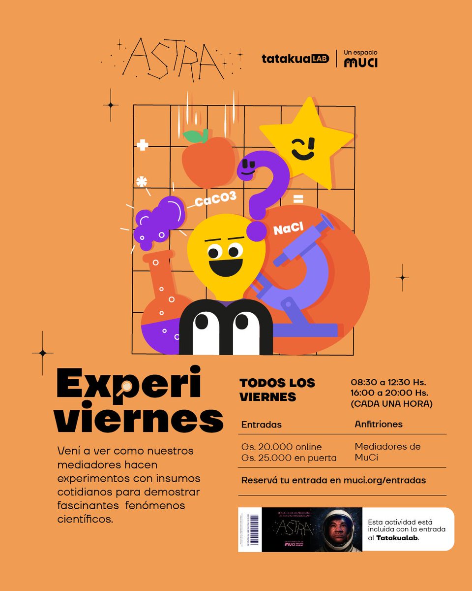 muci_py's tweet image. Mira todo lo que podes hacer este fin de semana en MuCi 😉✨ 

Reserva tu entrada en muci.org/entradas