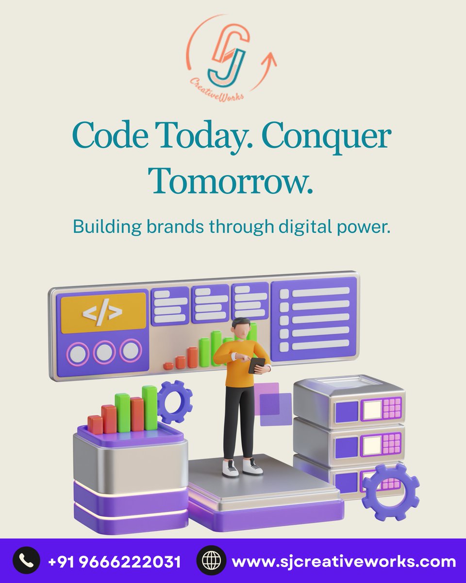 sjcreativeworks's tweet image. Code Today. Conquer Tomorrow. ⚡
We build brands through digital power — turning ideas into impact. 💻🚀
👉 sjcreativeworks.com
📞 +91 9666222031

#CodeToConquer #DigitalBranding #WebDev #SJCreativeWorks