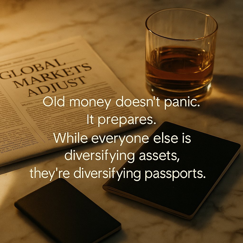 B_Borderless's tweet image. &quot;Quiet Intelligence” 

The loud chase returns.
The quiet design immunity.
There’s a reason you never see old money arguing online.
Everyone’s diversifying assets.
Few are diversifying jurisdictions.
That’s the real hedge.

#OldMoneyEnergy #GlobalWealth #BorderlessByDesign #quiet