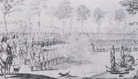 1792_1815's tweet photo. 23 octobre 1812 Coup d’État manqué du général #Malet qui profite de l’absence de l’Empereur occupé par la campagne de Russie et fait croire à sa mort. Il sera fusillé avec ses complices (dont les généraux Lahorie et Guidal) le 29 octobre dans la plaine de Grenelle. https://t.co/DDqTAQqyYs